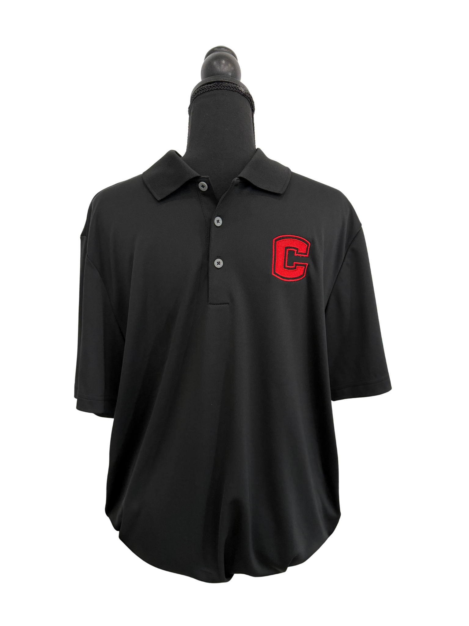 Black Short Sleeve Polo