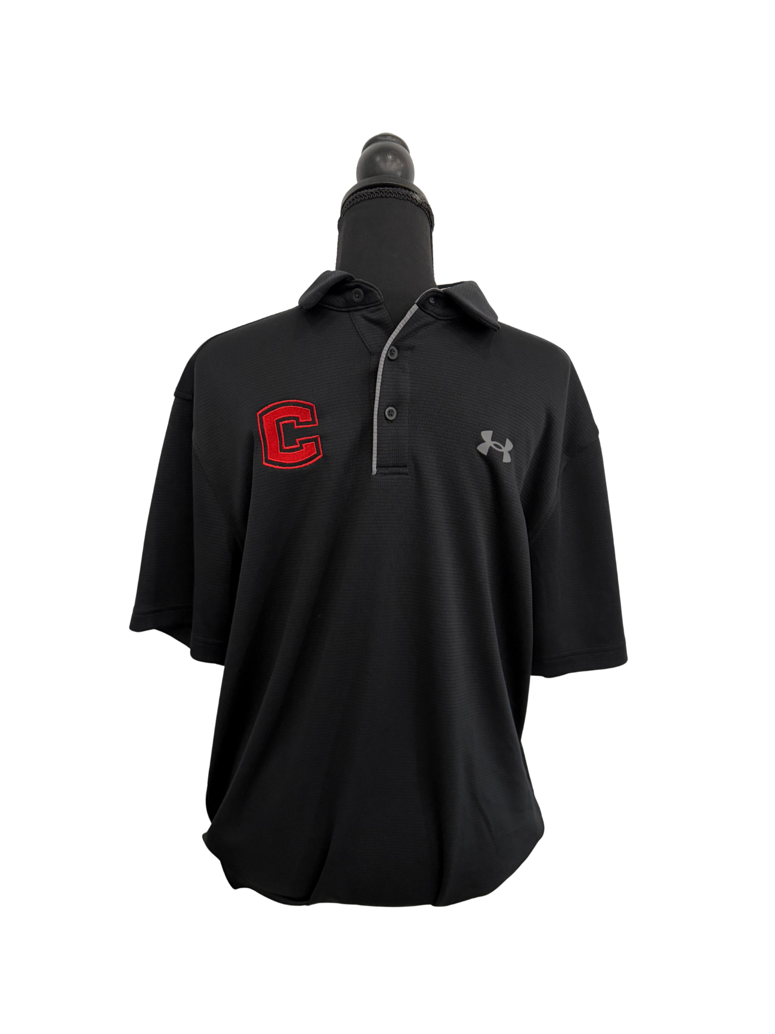 Black Short Sleeve Polo (UA)