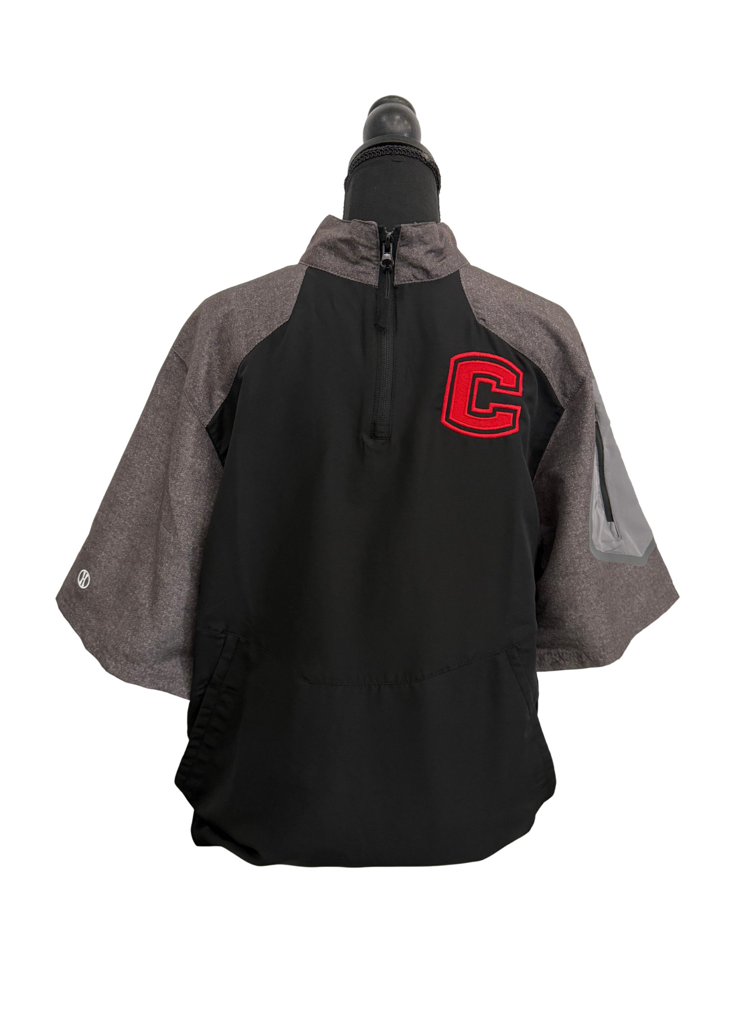 Black Short Sleeve Windbreaker