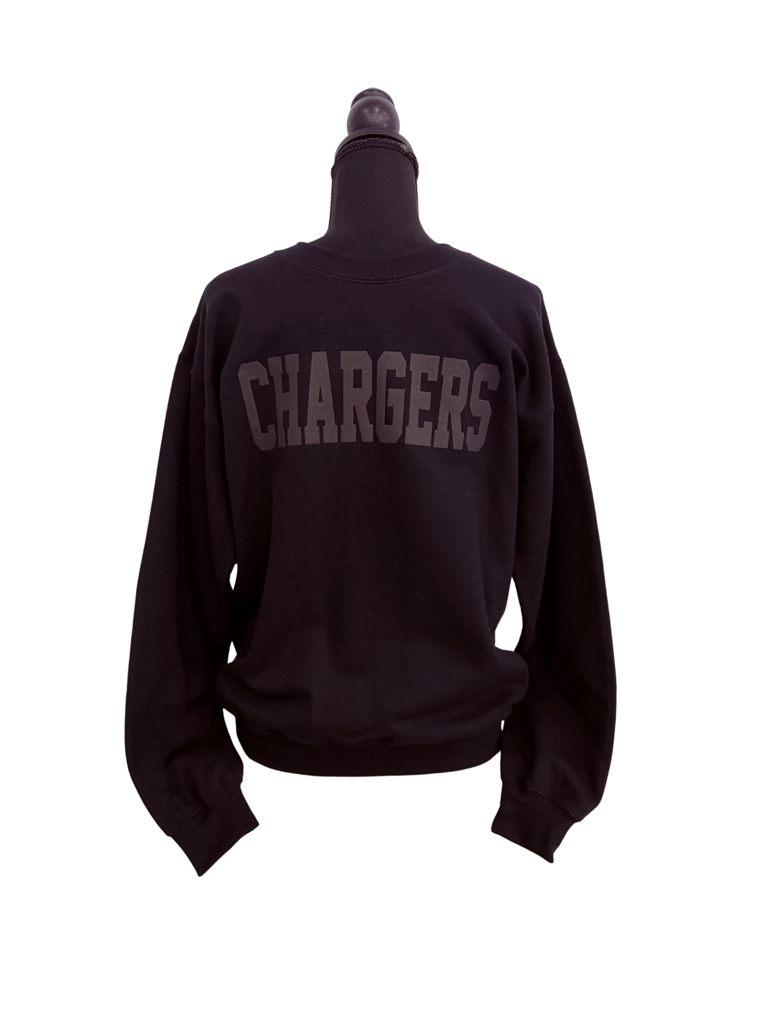 Black Crewneck (black chargers)