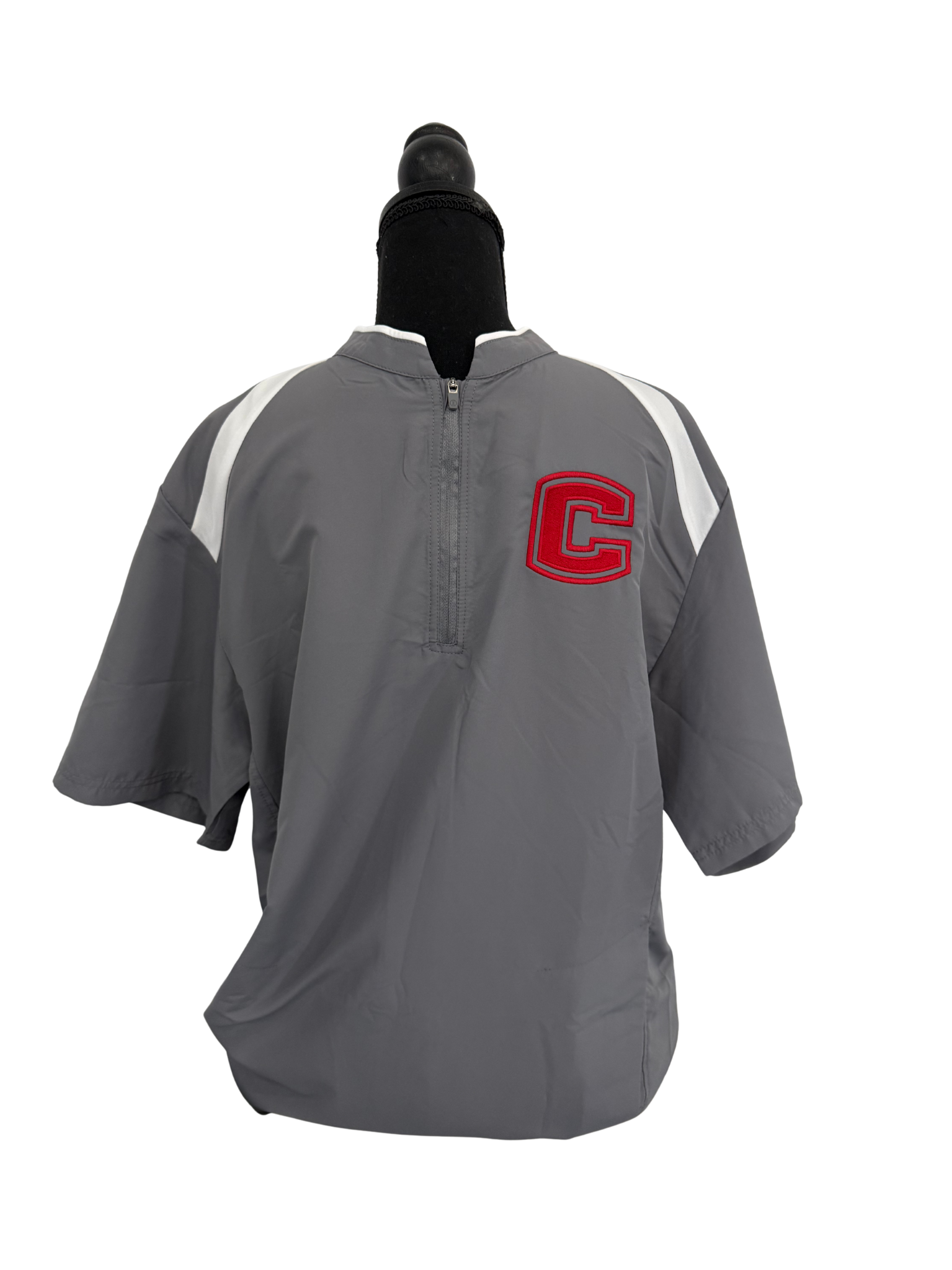 Dark Gray Windbreaker (white stripes)