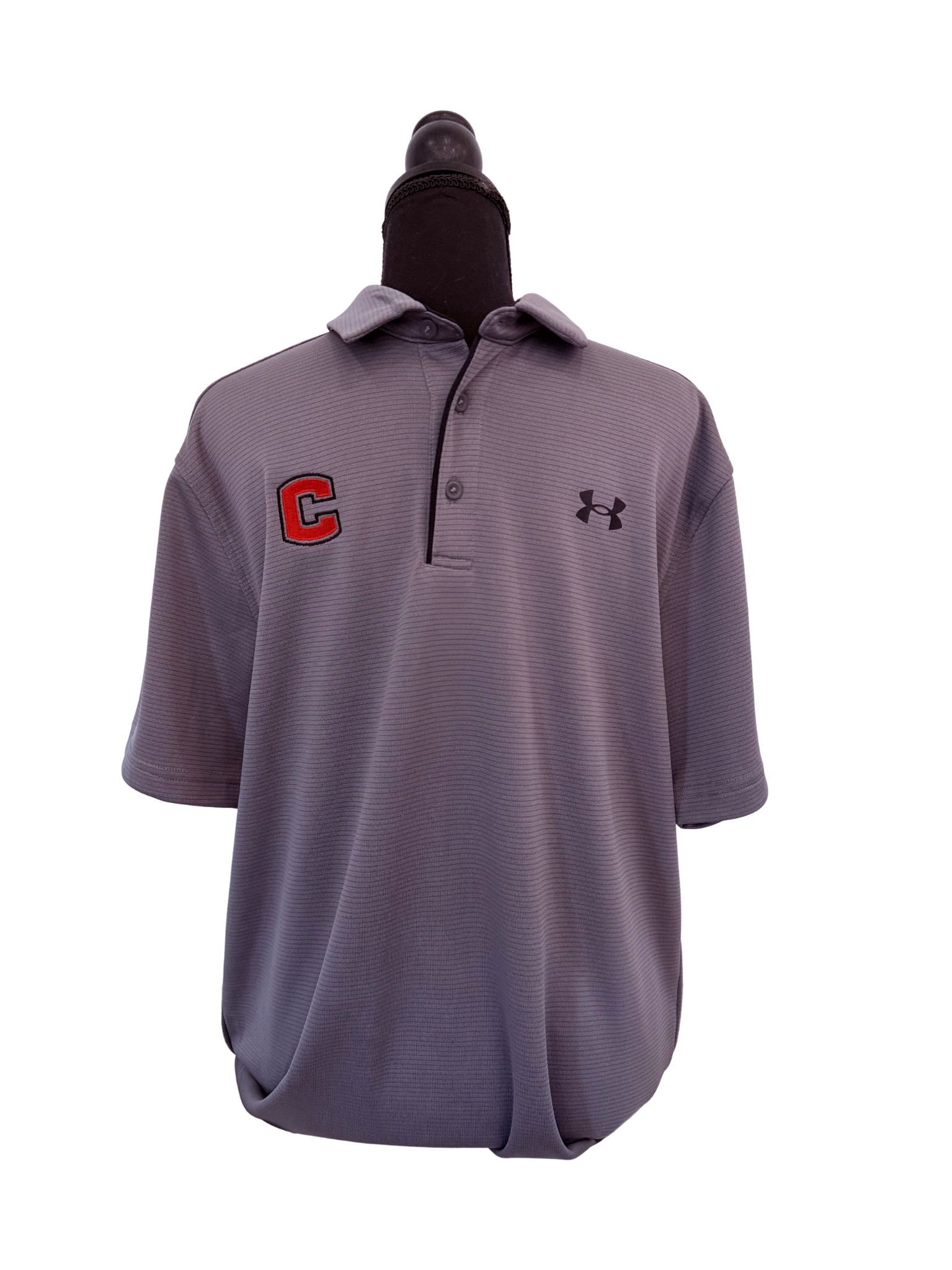 Dark Gray Polo (small, outlined black C)  (UA)