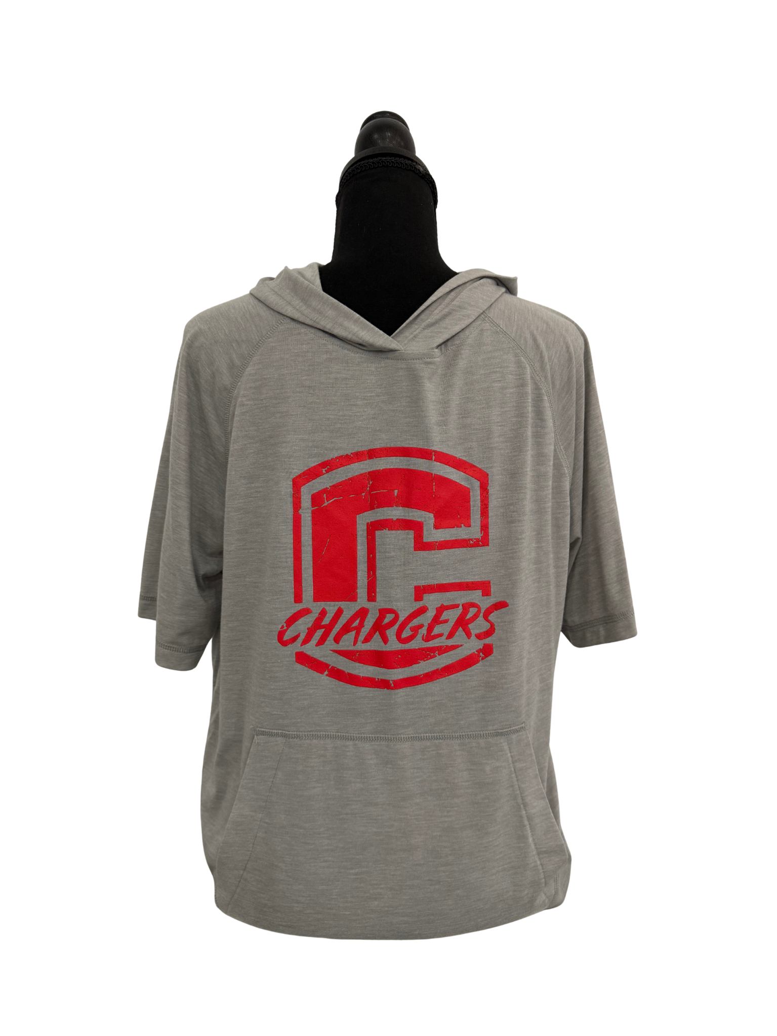 Gray Short Sleeve T-Shirt (with hood)