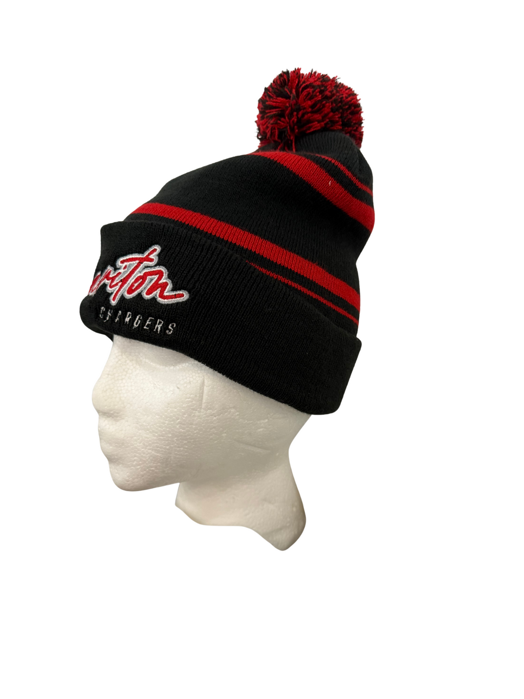 Black Stocking Cap with Ball