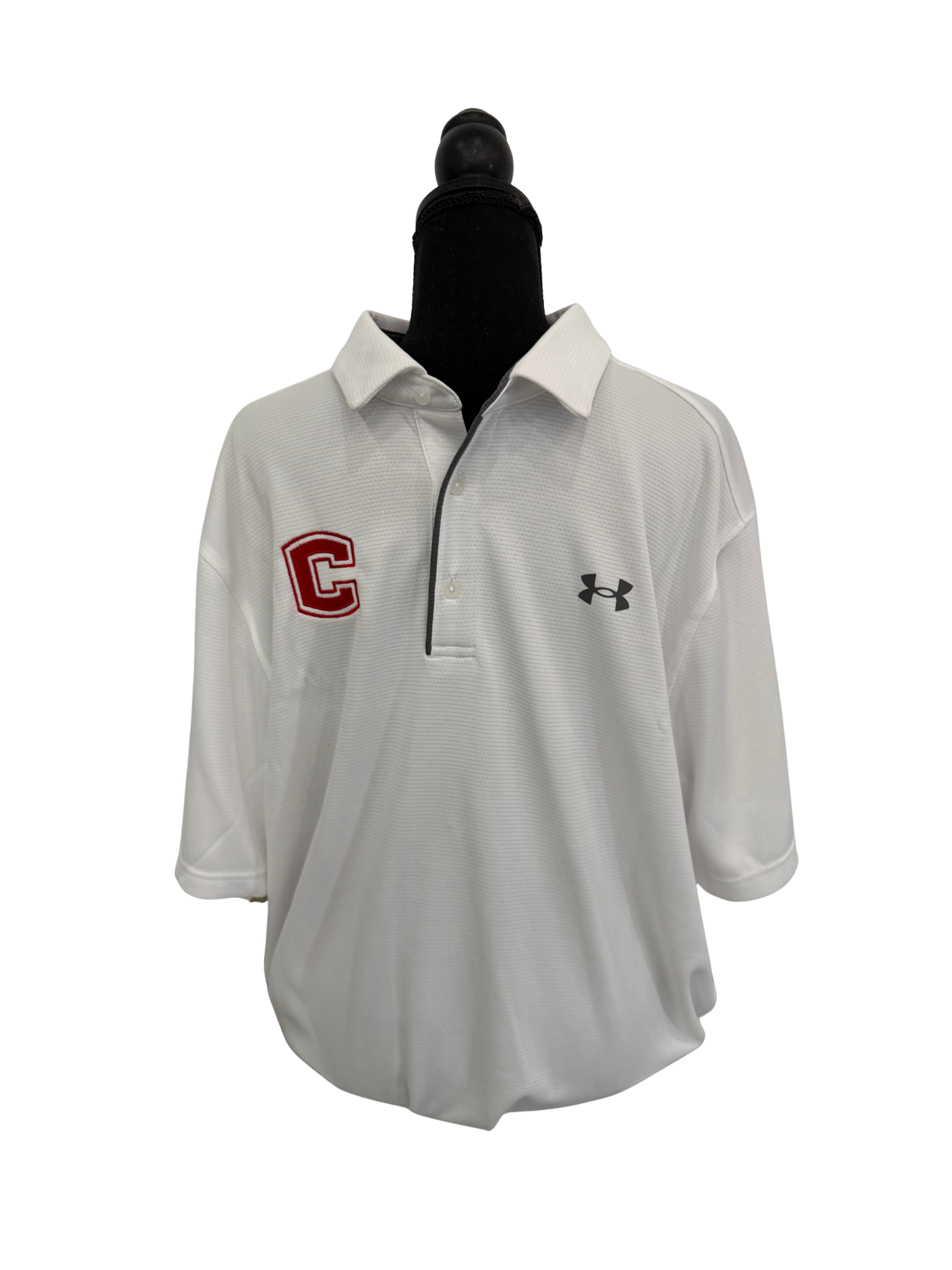 White Short Sleeve Polo (UA)